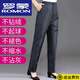 Luo Meng high-quality down pants for the elderly, women's winter outer wear, warm high-waisted duck pants, loose women's down cotton pants, black, upgraded style L, recommended 105-115 Jin Jin equals 0.5 kg