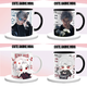 Haowangde Qinche Peripheral Water Tasse Keramikbecher Liebe und Deep Space Qinche Q Version Fan Kreativer Kaffee Kaffeetasse Geschenk DU2694-White Hand Cup