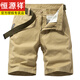 
Hengyuanxiang Preferred Multi-Pocket Pure Cotton Working Shorts Men's Loose Straight Five-Pin Summer Ins Casual Mid-Pants Full Cotton 17152 Gray 38