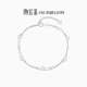 Trendy Acer platinum pearl bracelet for women PT950 double-layer bracelet, simple and versatile birthday gift for women, chain length about 16cm + tail chain