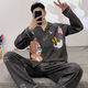 UKUHPK男睡衣长袖裤春秋季薄款学生卡通青少男士男式加大码家居服套装 9923男款 M 标准(高165\100斤)