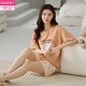 Modal Damen Kurzärärmelte Pyjamas Set Summer Pure Cotton Home Kleidung rein Baumwolle kann außerhalb des dünnen Sommer-Cartoon-Cartoon-Cartoons Y9854 M Empfohlen 75-95jin [Jin gleich 0,5 kg]