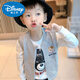 Disney children's vest spring and autumn new boys casual vest jacket top waistcoat 2025 summer style baby horse gray zipper vest 130