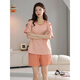 
Catman (MiiOW) pure cotton summer pajamas ladies pullover pajamas summer shorts shorts comfortable and casual home clothing set Z9856 M [recommended 80-100Jin [Jin equals 0.5 kg] wear]
