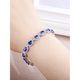 Fat Donglai's same tanzanite bracelet sapphire women's s925 silver new style versatile pavé blue zircon crystal 925 silver bracelet 17-20 cm adjustable