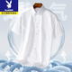 Playboy Quality Professional Working Short Sleeve Shirt Men's Summer Thin Lapel Half Sleeve Shirt Business Casual Half Sleeve Base Shirt DX6626 38