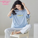 
Modal pure cotton pajamas for women in summer short-sleeved trousers two-piece set 2025 new large-size women's casual home clothes Y8063 Z9717 M [recommended 80-100Jin [Jin equals 0.5 kg] wear]