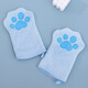 Pet towel glove type dog special quick-drying absorbent cleaning towel cat bath towel pet supplies blue 22*15cm (single pack)