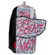 SPRAYGROUND graffiti versatile fashion zipper opening and closing artificial leather backpack couple style white red white red
