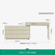 Quanyou Home Furnishing Modern Simple Dressing Cabinet One-piece Telescopic Corner L-Shaped Office Desk Bedroom Storage Storage Cabinet