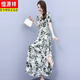 
Hengyuanxiang middle-aged mother M mom summer temperament chiffon dress 2025 new women's summer fashionable light luxury skirt 9731 red flower M (86-96Jin[Jin equals 0.5 kg])