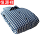 Hengyuanxiang new winter thin men's cotton shirt middle-aged and elderly dad's cotton padded long-sleeved shirt loose warm skin-friendly men's knitted easy care No. 16 color green background blue and white check 39 165 (110-130 Jin Jin is equal to 0.5 kg)