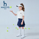 HAZZYS children's clothing for boys and girls 2025 summer new Polo short sleeves off white 130