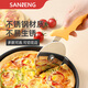 Sanneng Stainless Steel Pizza Roller Knife Lace Hob Dough Slicer Manual Dough Cutter Pizza Slitter Hob Orange Wheel Knife (About 50% of customers choose)_SN4233
