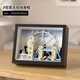 World landmarks and architecture city New York Dubai skyline assembled toy building blocks decorative painting hanging painting Dubai skyline 757 particles [photo frame color