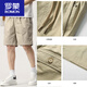 Romon Men's Shorts Summer Nouveaux vêtements de travail japonais Mid-Troussers Shawn Yue Coton pur pur pantalon à cinq points Cotton Casual Pant 9221 Kaki 4xl recommandé 190-210jin [Jin est égal à 0,5 kg]