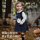 David Bella children's knitted dress girls autumn dress fake two-piece dress baby girl children's clothing
