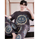 Chat man (miiow) pyjamas hommes d'été coton pur pantalon à manches courtes adolescents d'été grands enfants