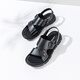 Aocon Sandalias oficiales Hombres de cuero genuino cómodos zapatos de playa de moda