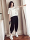 
Vienosqin Shopping Mall same large size women's fat mm harem pants suit 2025 spring and summer new style fashionable slimming and sporty rest Black 9928> M Recommended 80-100>
