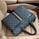 Cohnim kevin luxury men's briefcase laptop document shoulder cross-body bag as a Valentine's Day birthday gift for boyfriend C01834 plaid black shipped from the nearest warehouse large bag 14 inches