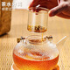 Platinum glass hammered teapot, tea water separation, high temperature resistance, thickened tea set, household health care set with liner, snow dot lifting beam teapot 900ml