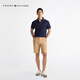 Tommy Hilfiger [Softness] Summer men's breathable pearl-floor mesh short-sleeved T-shirt with a slim POLOJ9195