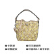 Tory Burch汤丽柏琦T MONOGRAM提花女包水桶包斜挎包 TB166273-251 卡其绿