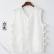 
Zuosik summer thin sub-cotton linen vest Chinese style Tang suit men's vest clip Han jacket and plate button old man sweatshirt north beige white sesame 1901B vest 2XL 155-170Jin [Jin equals 0.5 kg]