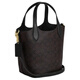 Coach Hanna18 Magnetic Schnalle-Close-Künstlungs-Leder-Crossbody Einsöder-Eimer-Bag-Handtasche Kleine Frauen-Walnuss-Basispakete für Frauen (Bag + Staubbeutel)