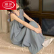 Langsha Koreanischer Stil Ins Stil sexy Rückenless Baumwolle weiche Nachthemd für Frauen in Sommerhärmen