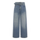 Dzzit Jeans 2025 Autumn Nuevo estilo de mezclilla con pantalones de pierna ancha para mujeres 3J3R8121s Blue XS