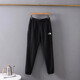 
North summer elastic and light fast-drying sports trousers Korean style men and women slim casual ice silk pants fashionable casual pants 695-31948 fast-drying trousers black L