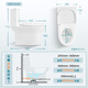 HUIDA (HUIDA) 6336 jet siphon ceramic classic toilet toilet for household use, high impulse decontamination, jet siphon-6189 305mm