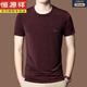 Hengyuanxiang high-end mercerized cotton T-shirt men's short-sleeved round neck casual ice silk T-shirt summer thin fashion men's summer clothing 9902 black XL 175140Jin[Jin equals 0.5 kg]-160Jin[Jin equals 0.5 kg]