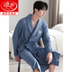 Langsha Waffle Bashbrobe Spring y Autumn Cotton Pure Cotton Media Longitud Medicina 2025 Nuevo baño absorbente Integrado LJ16834 M [peso 100-120Jin [Jin es igual a 0,5 kg]]]