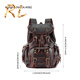 Goldwini RL Light Luxury Brand 2025 Nouveau sac à dos masculin en cuir décontracté sac grande capacité de voyage sac à dos rouge brun rouge