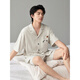 
Peninsula City Pajamas Men's Summer Cool Cotton Short Sleeve Cartoon Can Wear Men's Thin Summer Large Size Home Suit 1391 Apricot L [Suggested to wear weight 120-140 Jin [Jin equals 0.5 kg]]