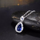 DL 1998 Fat Donglai same style tanzanite pendant sapphire pendant for women Japanese and Korean silver plated 18k gold colored gemstone necklace expensive
