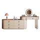 Shijiwu Dressing Table Retro Style Light Luxury French Bedside Cabinet Bedroom Modern Simple High-End Solid Wood Master Bedroom Dressing Table 120*45*75cm Dressing Table Six Drawers Cabinet + Mirror + Stool