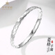 Cuihua Platinum Glossy Diamond Pattern Bracelet Platinum Jewelry Gift Anniversary Gift for Girlfriend and Wife Birthday Gift Glossy Diamond Pattern Bracelet About 35g 54#