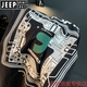 JEEP SPIRIT高端男士短袖T恤潮流2025年薄款黑色体恤衫夏季新款印花半袖上衣 黑色 【ZJ1098】 M 适合95-110斤穿