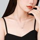 Chao Acer sparkling platinum necklace for women PT950 set of interlocking necklaces as a gift for your girlfriend, priced at 510 yuan, 5.6g, chain length about 45cm