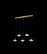 
Leshi (NVC) Leshi physical pendant lamp chandelier line lamp 12809 star-degree modern cream style warm offline voice tape installation 520/3000/134 watts 12 heads