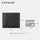 COACH JD Outlet Brand Direct Supply Men's Short Folding Wallet Card Holder Gray Chinese Valentine's Day Gift