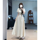 Garnuo Robe blanche pour les femmes en été 2025 Nouveau style Break Tempérament français Robe minceur de taille mincer