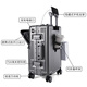 Walker Shop suitcase 2025 new front open cover boarding trolley case sturdy and durable multi-functional travel case Gun color [front open cover + cup holder + brake wheel] 20-inch [spot direct delivery/boarding case]
