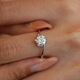DR.PRESENT one carat diamond ring, moissanite ring, female proposal, wedding index finger ring, birthday gift for girlfriend and wife, soft style 2 carat diamond ring, adjustable
