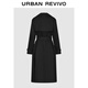 UR2025 Autumn New Women's Clothing Temperamento simple Cadena de viento de estilo Windbreaker UIS150005 Negro S