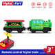 Customized McAvo finished product wholesale puzzle wooden track set scene train children's remote control track car toys Taylor remote control bubble case packaging (remote control forward and backward